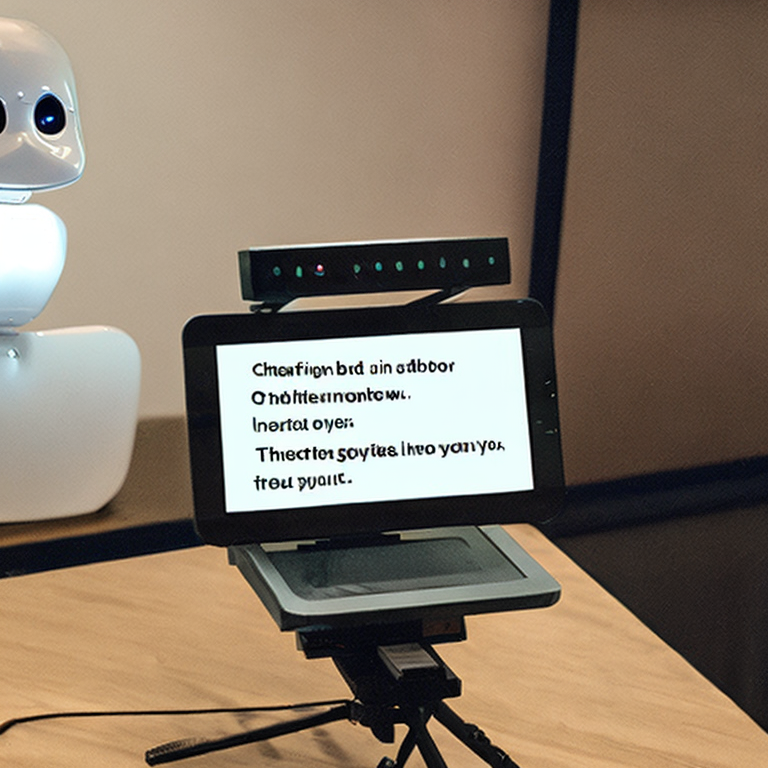 chatbot using a teleprompter